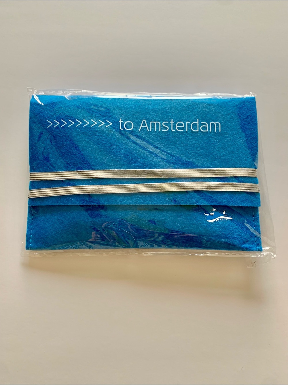 KLM Airlines Kids Travel Activity Bag Pouch Passport Holder